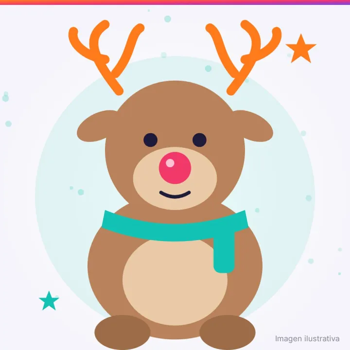 Peluche Reno Navideño 60 cm