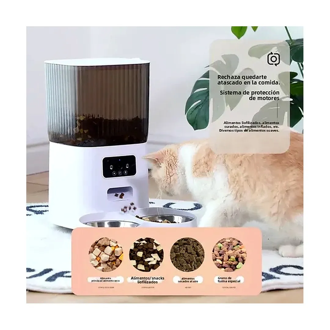Alimentador automático inteligente para mascotas