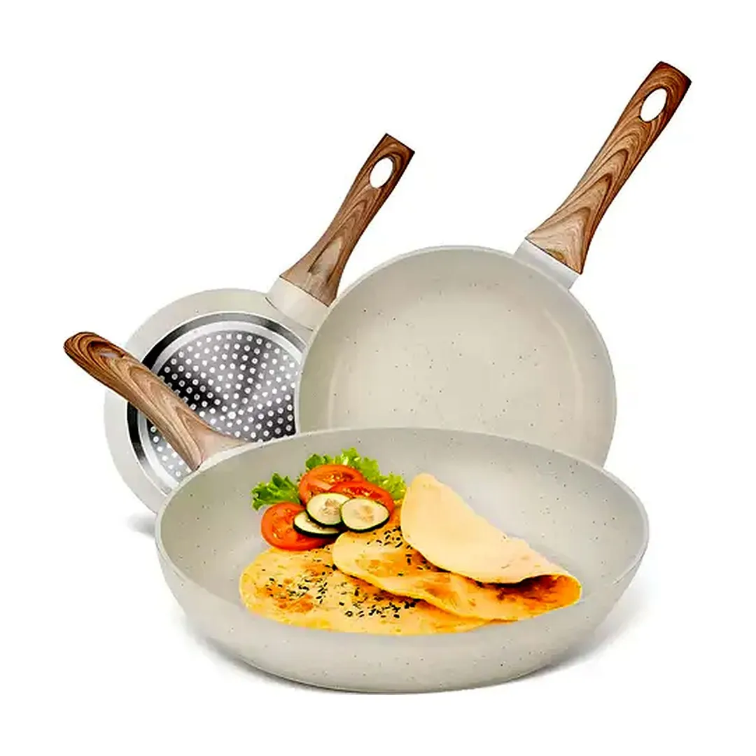 Juego de 3 sartenes antiadherentes Younic 20, 24 y 28 cm